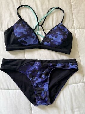 Athleta Freestyle Camo Bikini Set Size Small